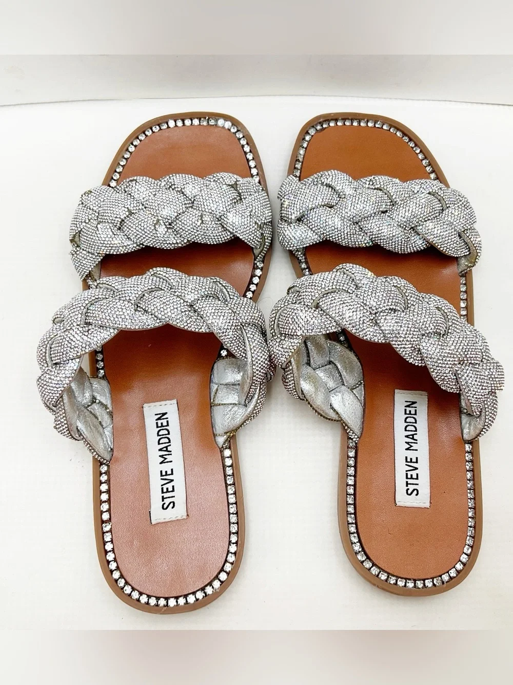 {Steve Madden} Newbie Rhinestone Embellished Sandals